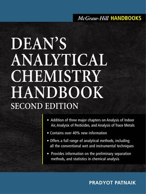 cover image of Dean's Analytical Chemistry Handbook